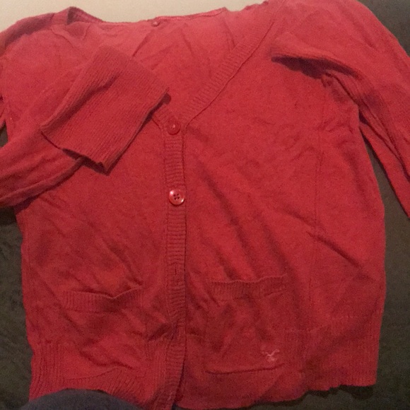 American Eagle V-neck button up sweater - Picture 2 of 3